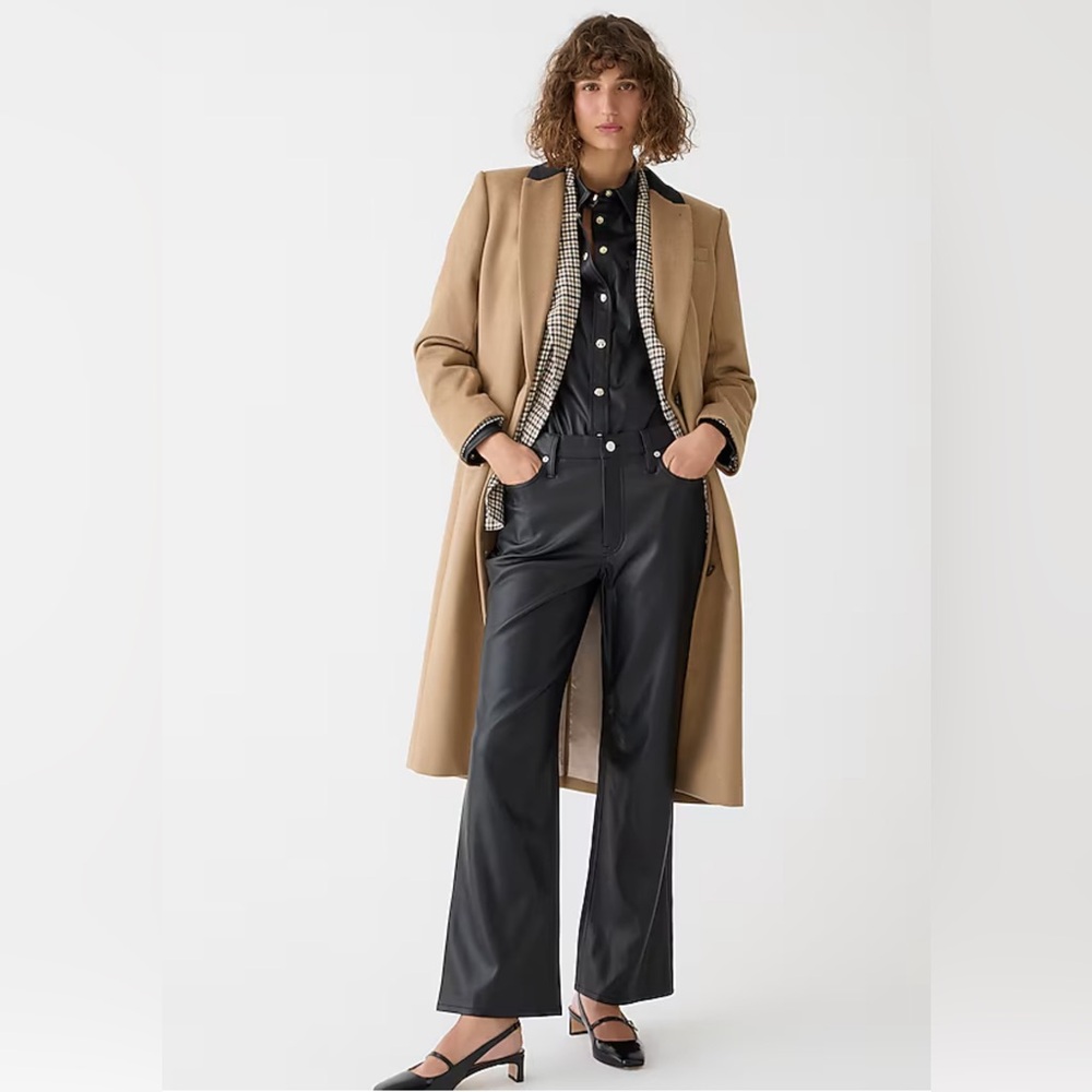 J.Crew Slim wide-leg pant in faux leather